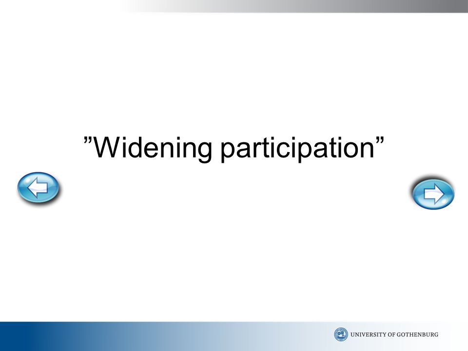 Widening participation