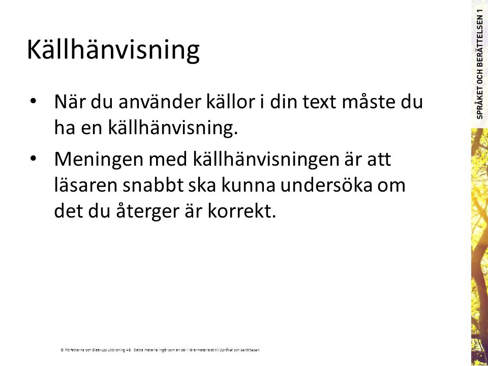 © Författarna och Gleerups Utbildning AB.