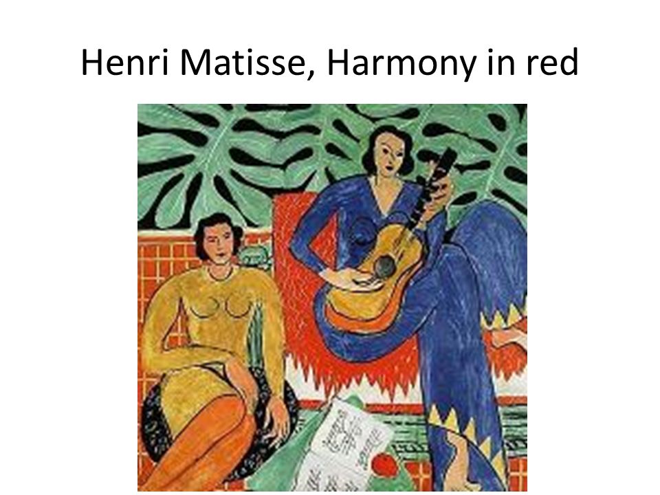 Henri Matisse, Harmony in red