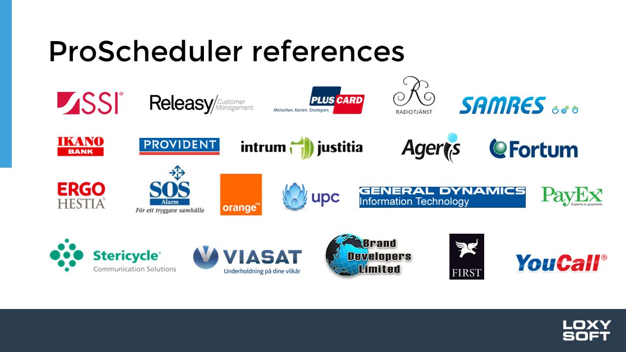 ProScheduler references