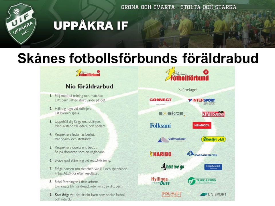 Skånes fotbollsförbunds föräldrabud