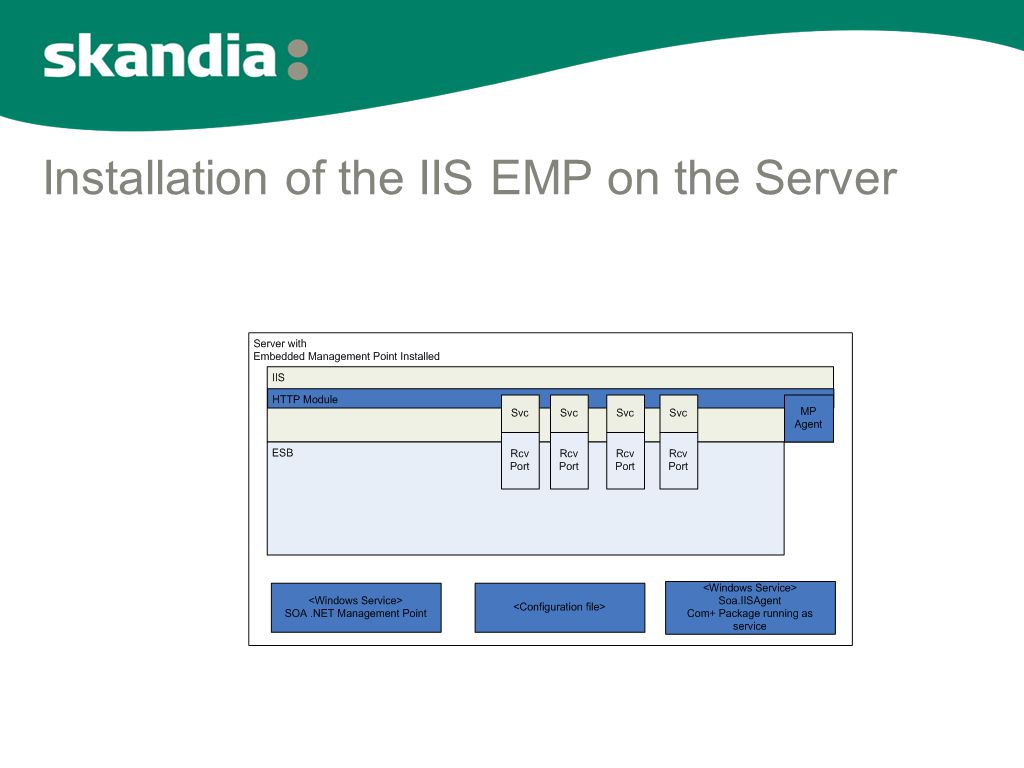 Installation of the IIS EMP on the Server