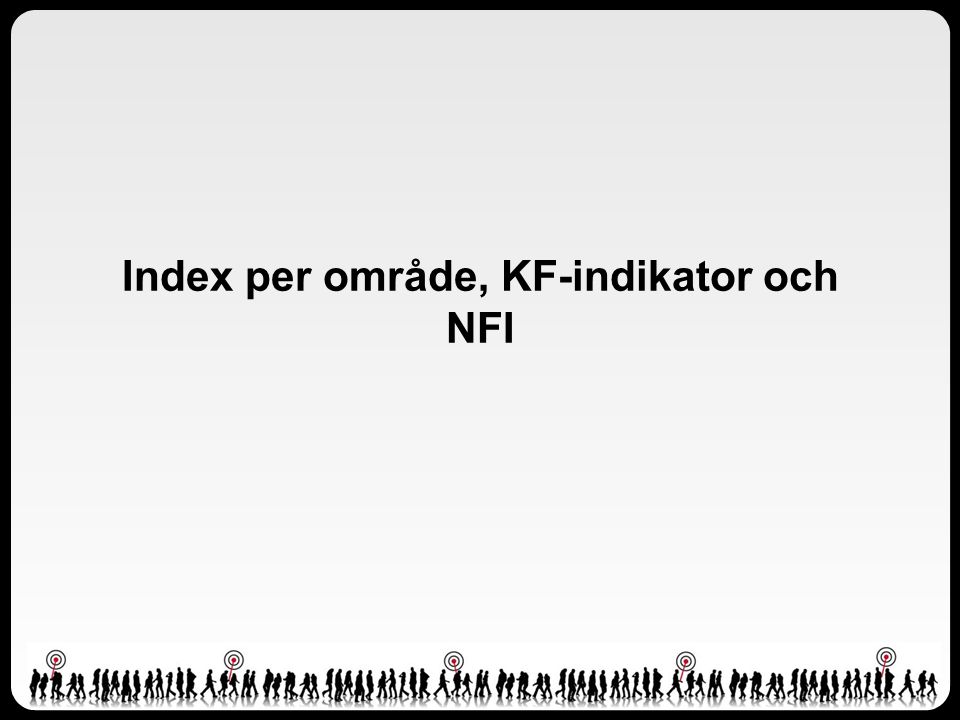 Index per område, KF-indikator och NFI