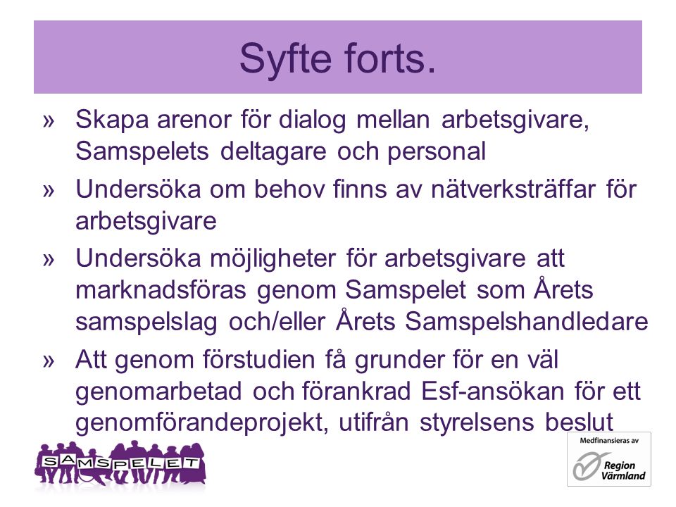 Syfte forts.