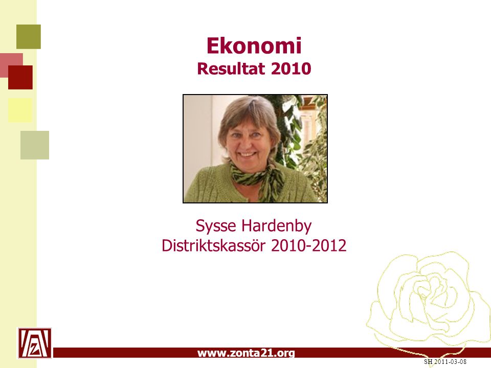 SH Ekonomi Resultat 2010 Sysse Hardenby Distriktskassör