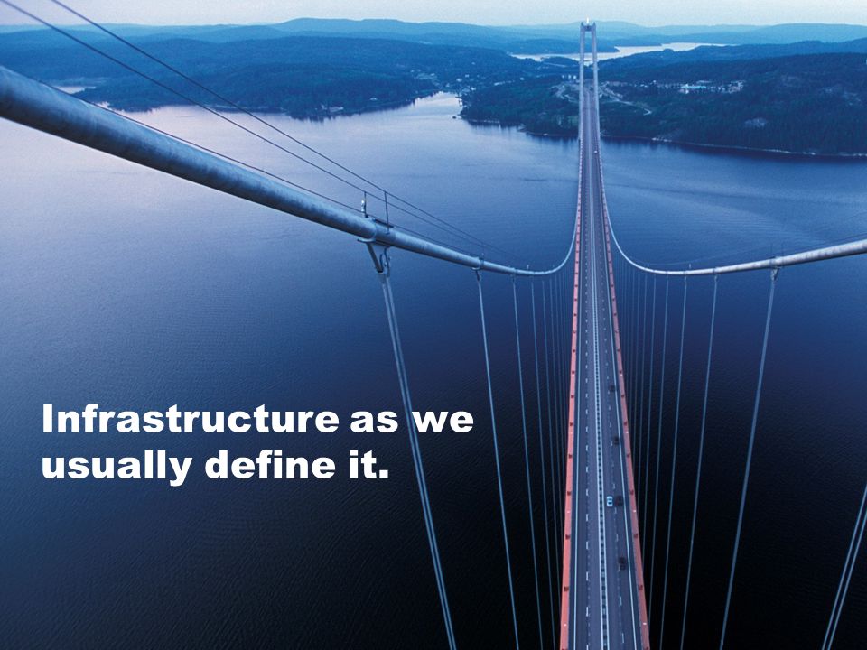Halvårsrapport 2012 Infrastructure as we usually define it.