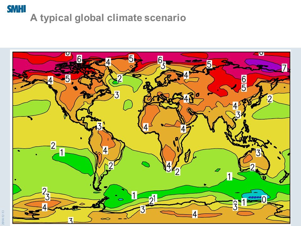 A typical global climate scenario