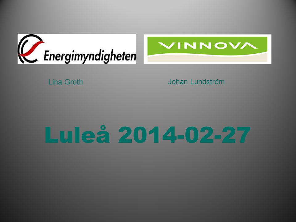 Infogad sidfot, datum och sidnummer syns bara i utskrift (infoga genom fliken Infoga -> Sidhuvud/sidfot) J Luleå Lina Groth Johan Lundström