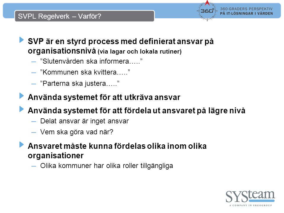 SVPL Regelverk – Varför.