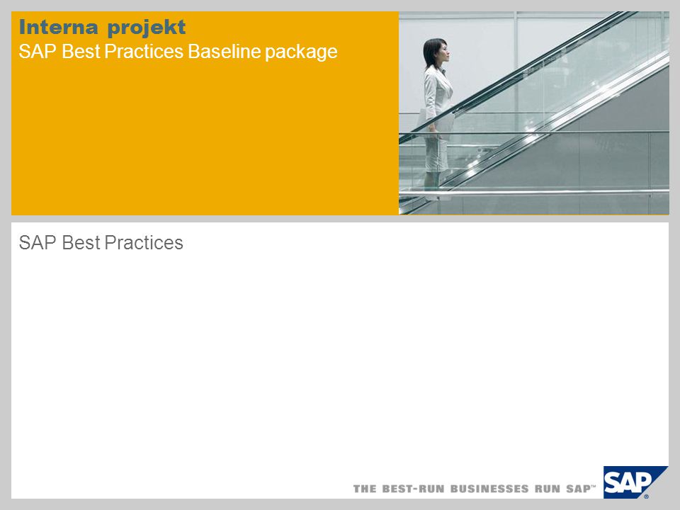 Interna projekt SAP Best Practices Baseline package SAP Best Practices