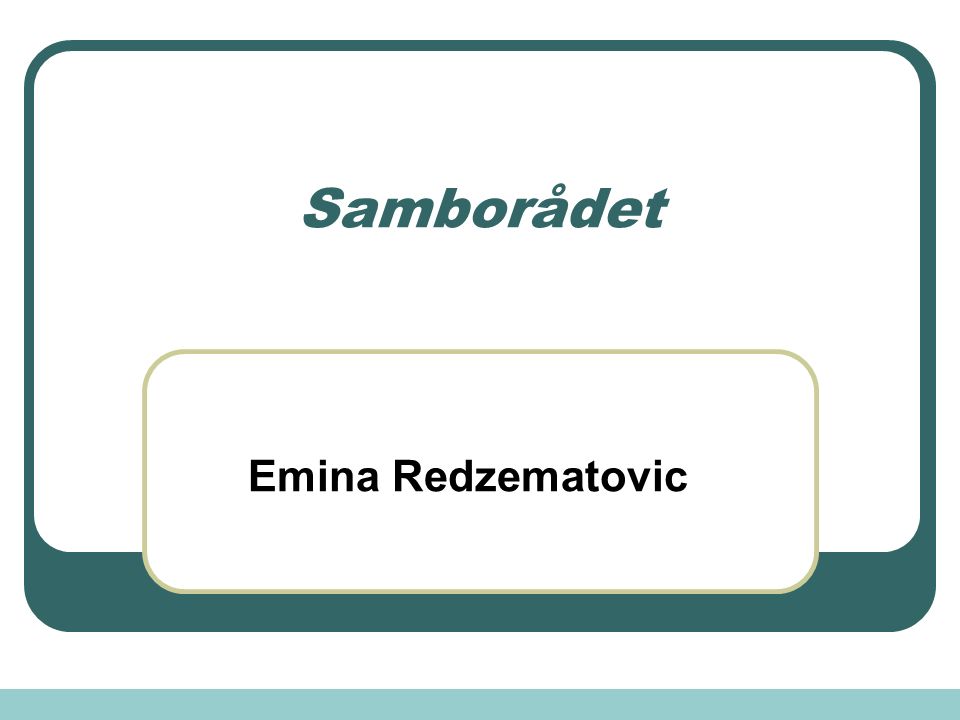 Samborådet Emina Redzematovic