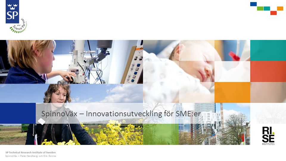 SpinnoVäx – Peter Sandberg och Erik Ronne SpinnoVäx – Innovationsutveckling för SME:er