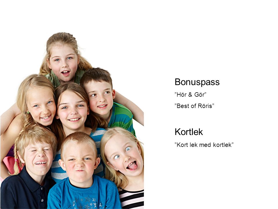 Bonuspass Hör & Gör Best of Röris Kortlek Kort lek med kortlek