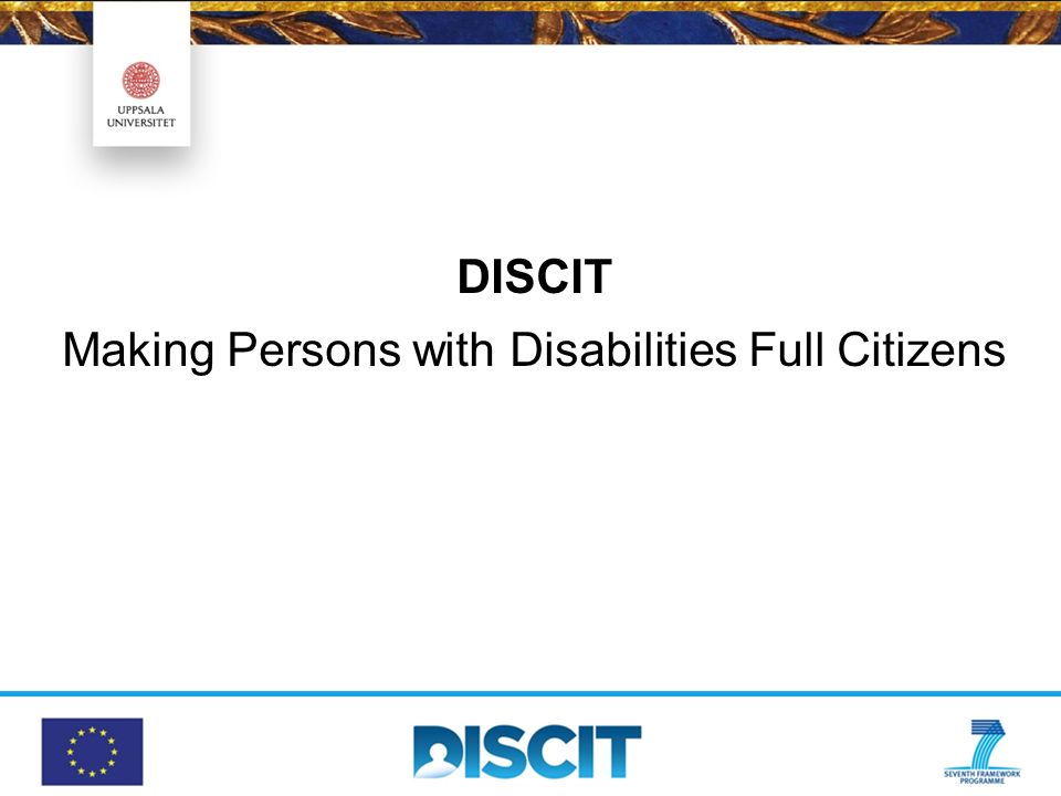 DISCIT Making Persons with Disabilities Full Citizens