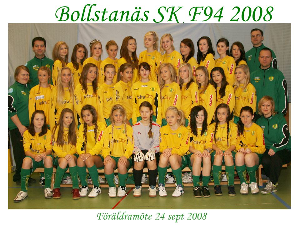 Välkomna! Bollstanäs SK F Föräldramöte 24 sept 2008