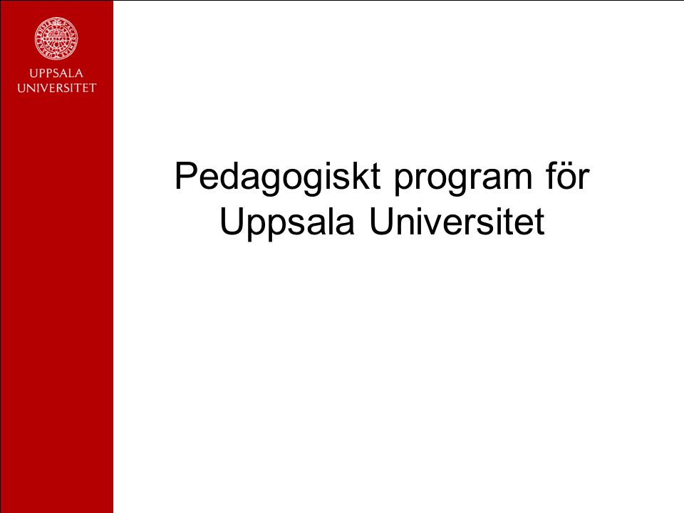 Pedagogiskt program för Uppsala Universitet