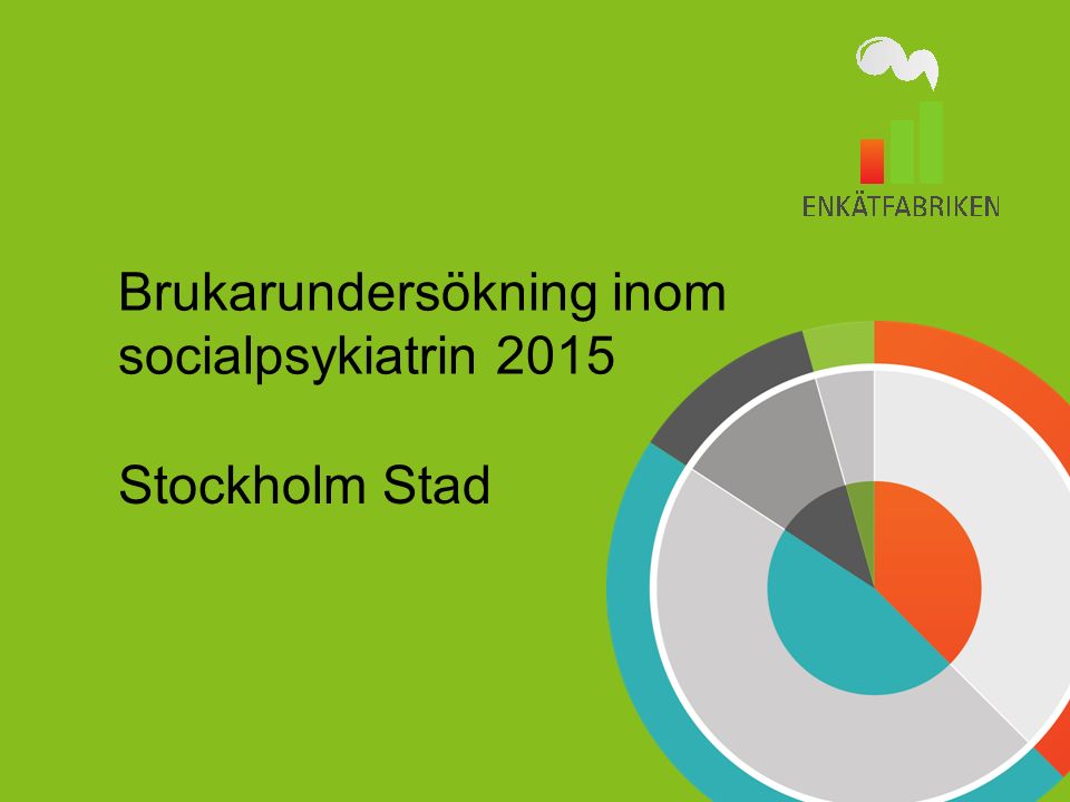 Brukarundersökning inom socialpsykiatrin 2015 Stockholm Stad