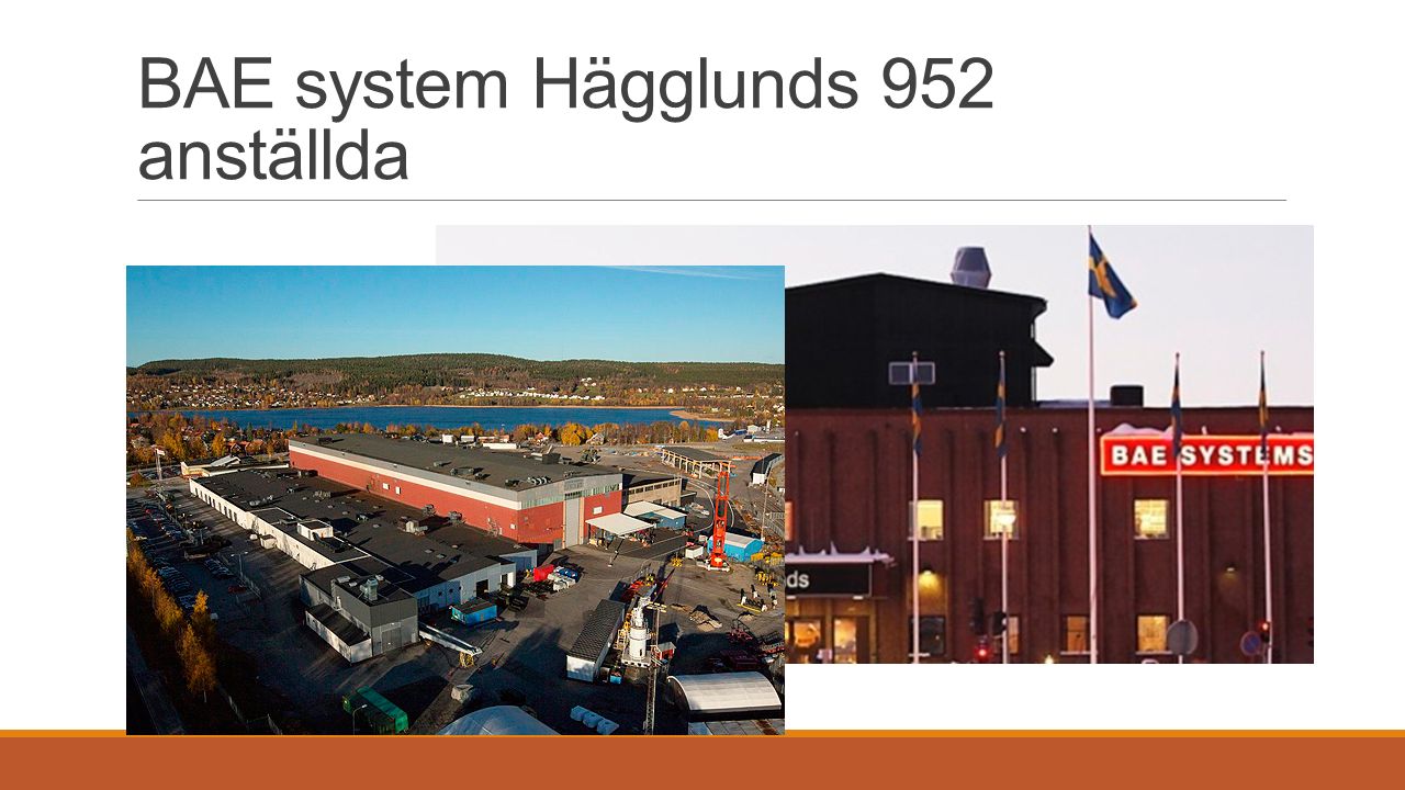 BAE system Hägglunds 952 anställda