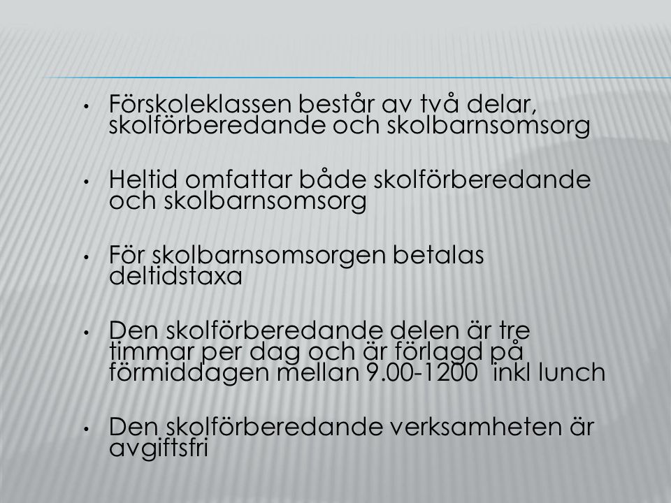 Kungsholmens grundskola har 5 förskoleklasser Personalgruppen består av tre personal, förskollärare, fritidspedagog och barnskötare Kungsholmens grundskola har valt att arbeta med sammanhållna förskoleklasser