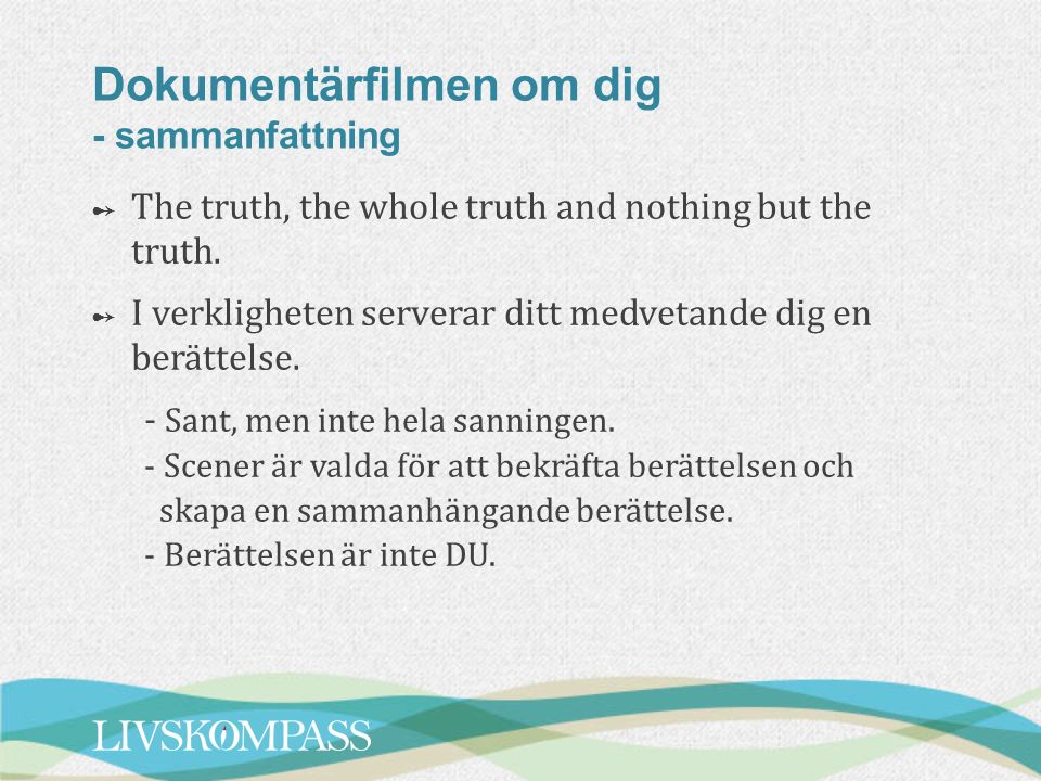 Dokumentärfilmen om dig - sammanfattning ➻ The truth, the whole truth and nothing but the truth.