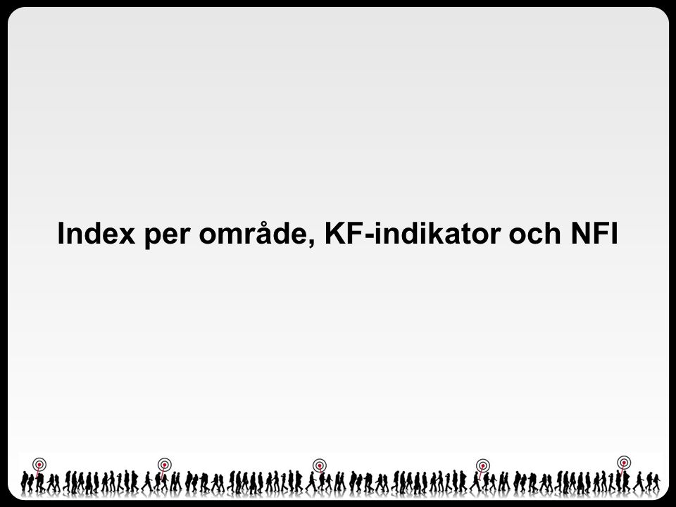 Index per område, KF-indikator och NFI