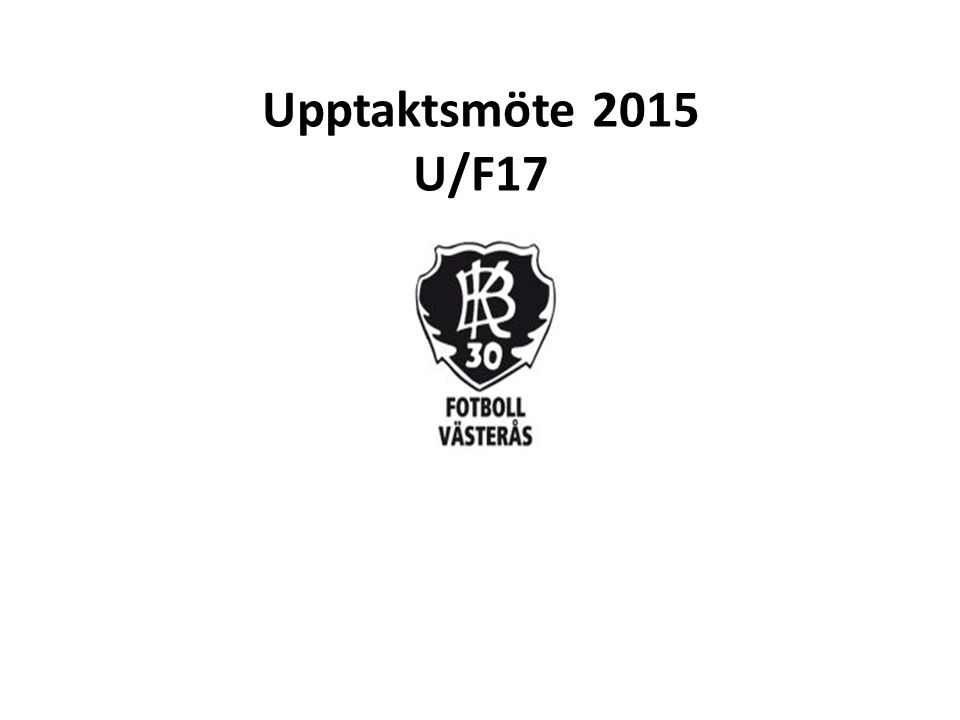 Upptaktsmöte 2015 U/F17