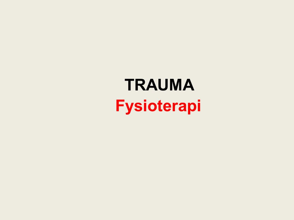 TRAUMA Fysioterapi