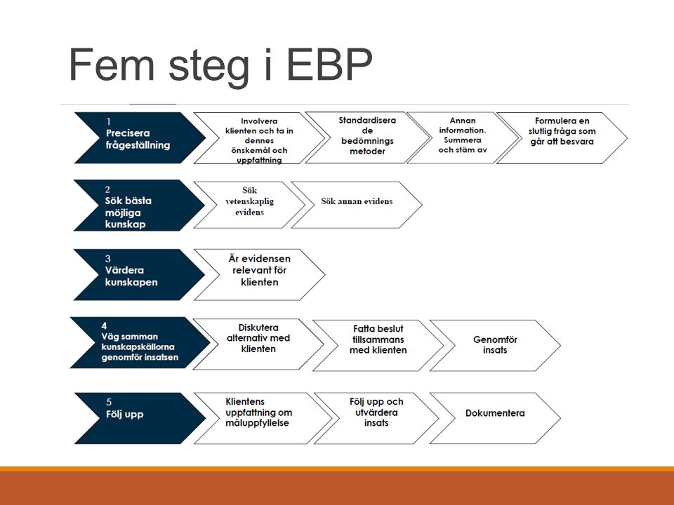 Fem steg i EBP