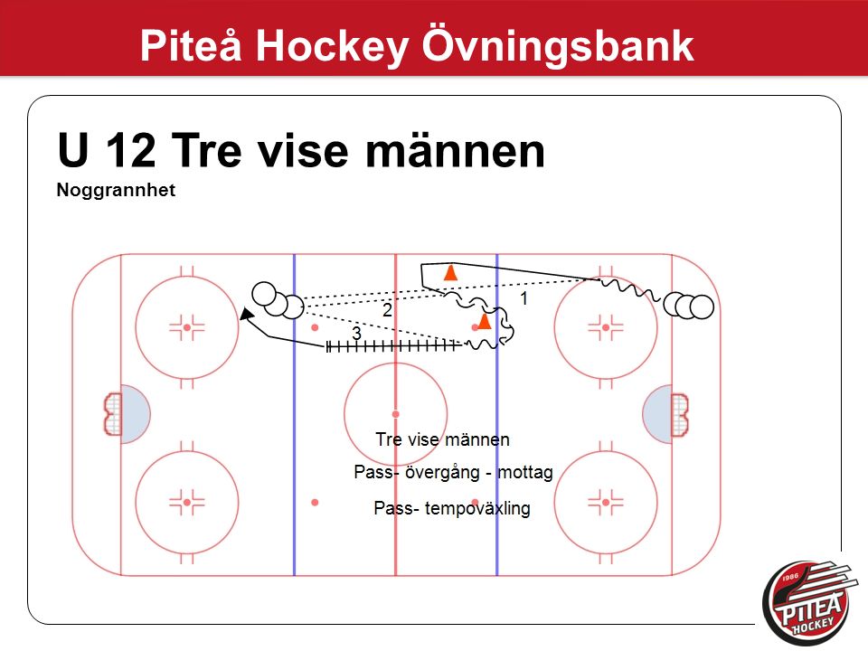 Piteå Hockey Övningsbank U 12 Tre vise männen Noggrannhet
