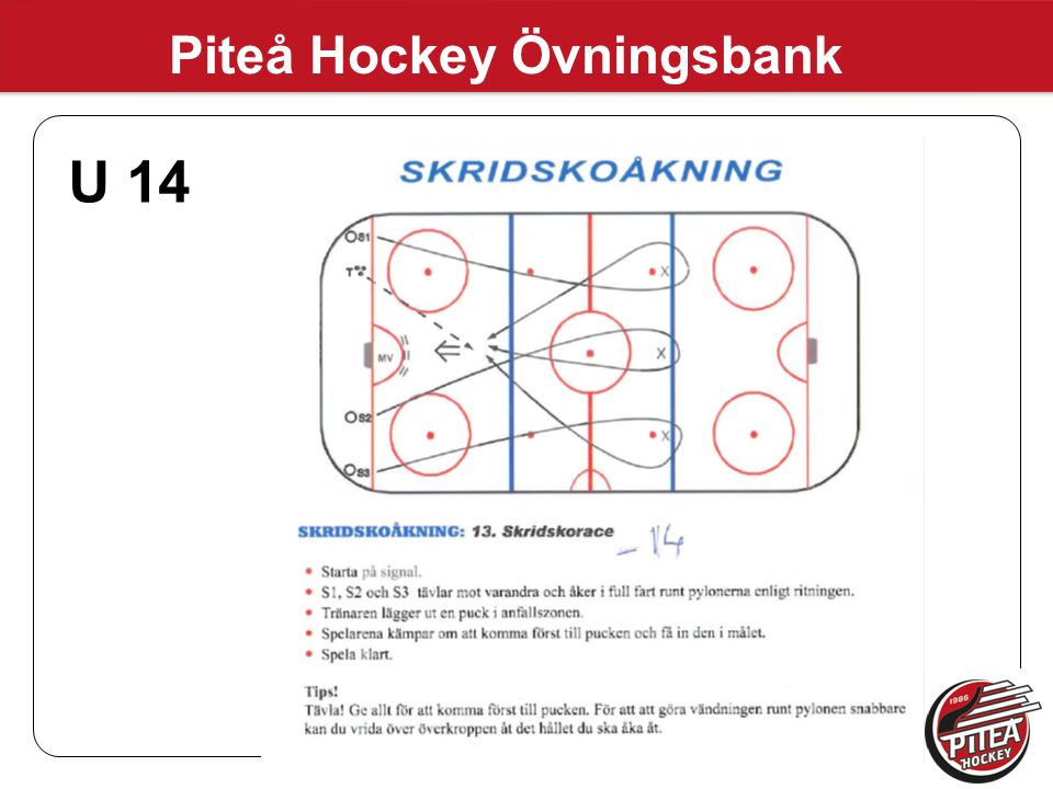 Piteå Hockey Övningsbank U 14