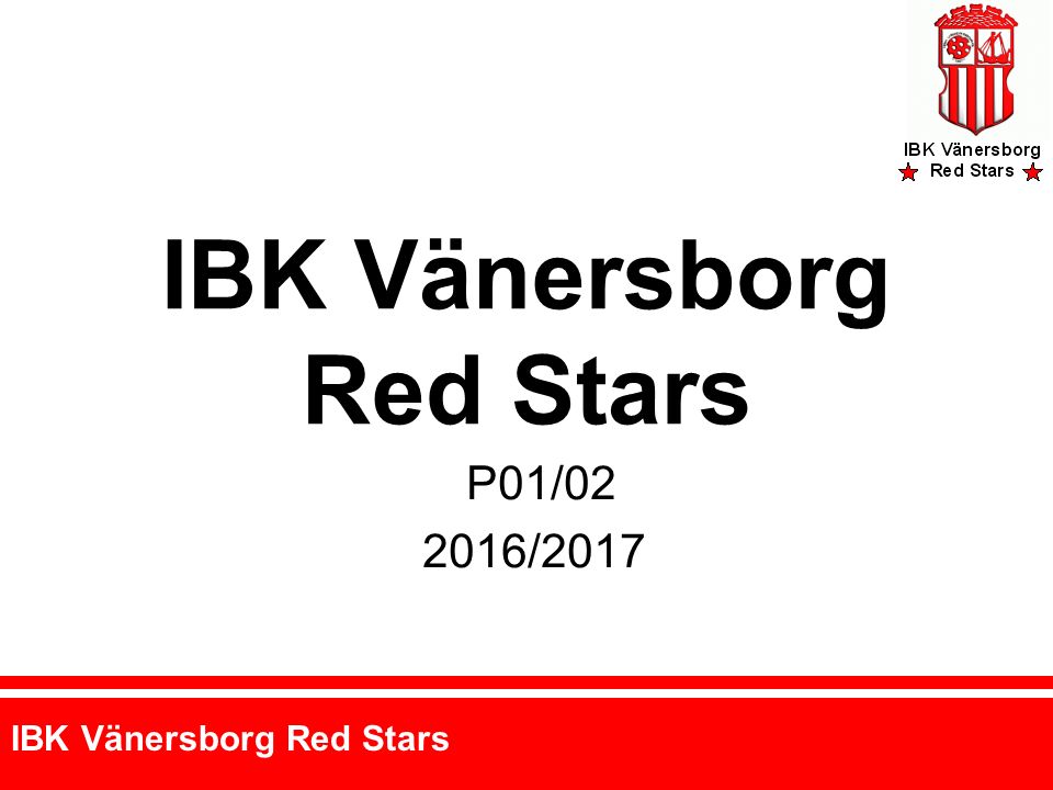 IBK Vänersborg Red Stars P01/ /2017