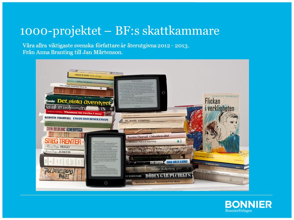 1000-projektet – BF:s skattkammare Våra allra viktigaste svenska författare är återutgivna