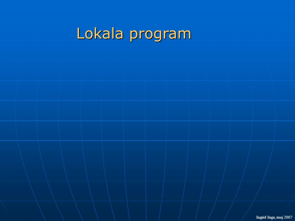 Lokala program