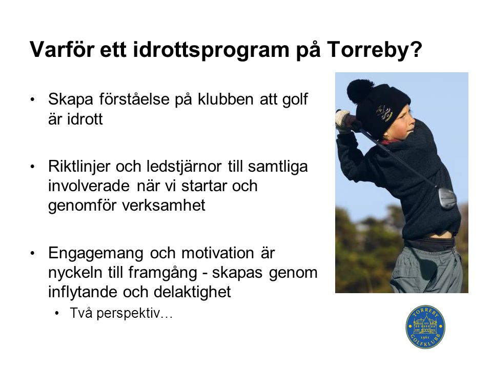 Varför ett idrottsprogram på Torreby.