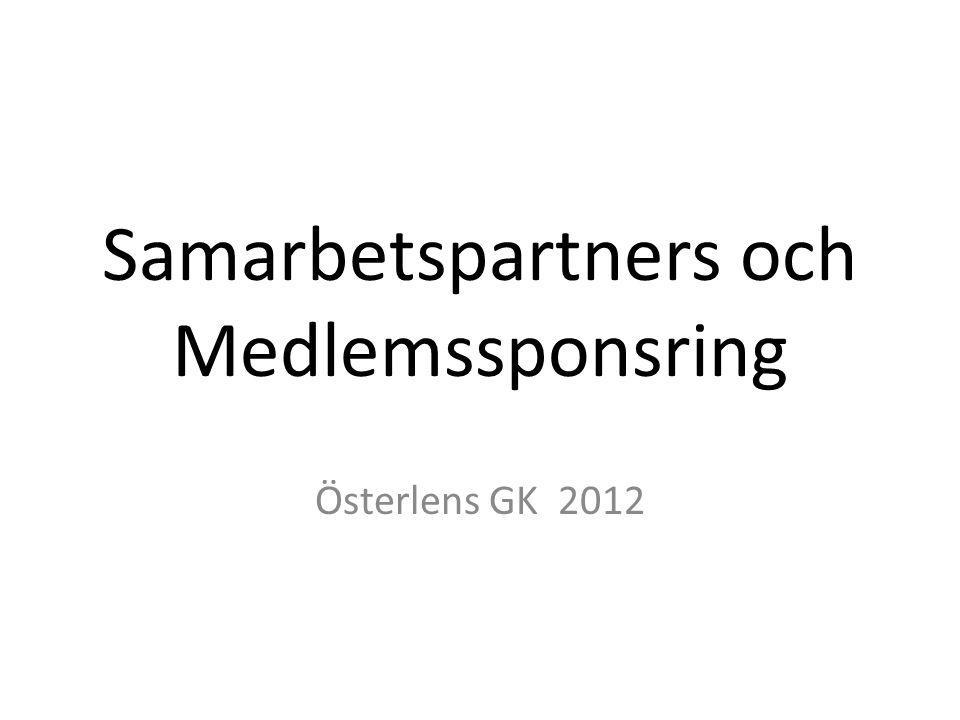Samarbetspartners och Medlemssponsring Österlens GK 2012