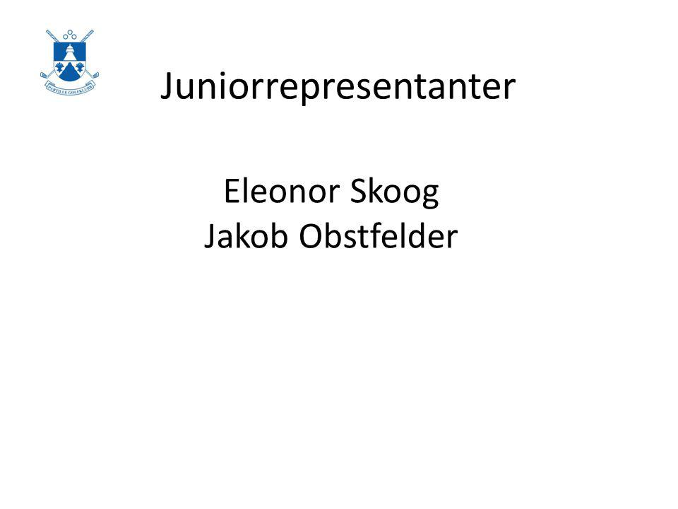 Juniorrepresentanter Eleonor Skoog Jakob Obstfelder
