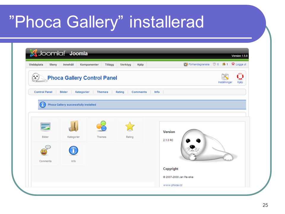 Phoca Gallery installerad 25