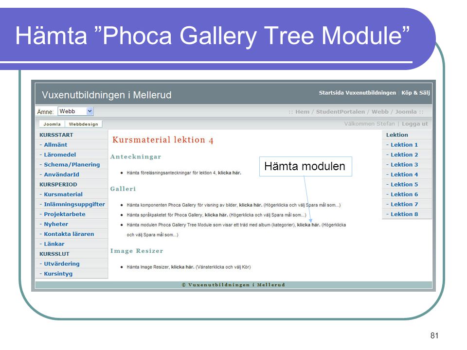 Hämta Phoca Gallery Tree Module Hämta modulen 81