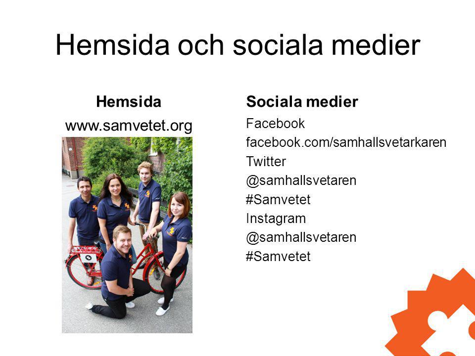 Hemsida och sociala medier Hemsida   Sociala medier Facebook facebook.com/samhallsvetarkaren #Samvetet #Samvetet