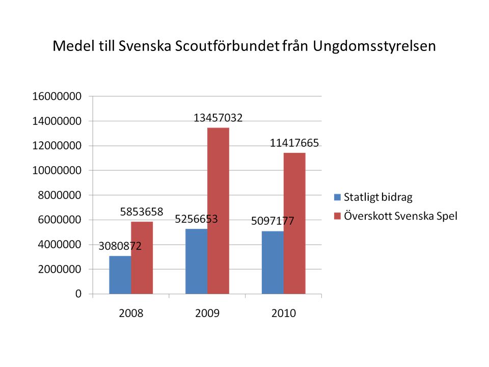 Medel till Svenska Scoutförbundet från Ungdomsstyrelsen