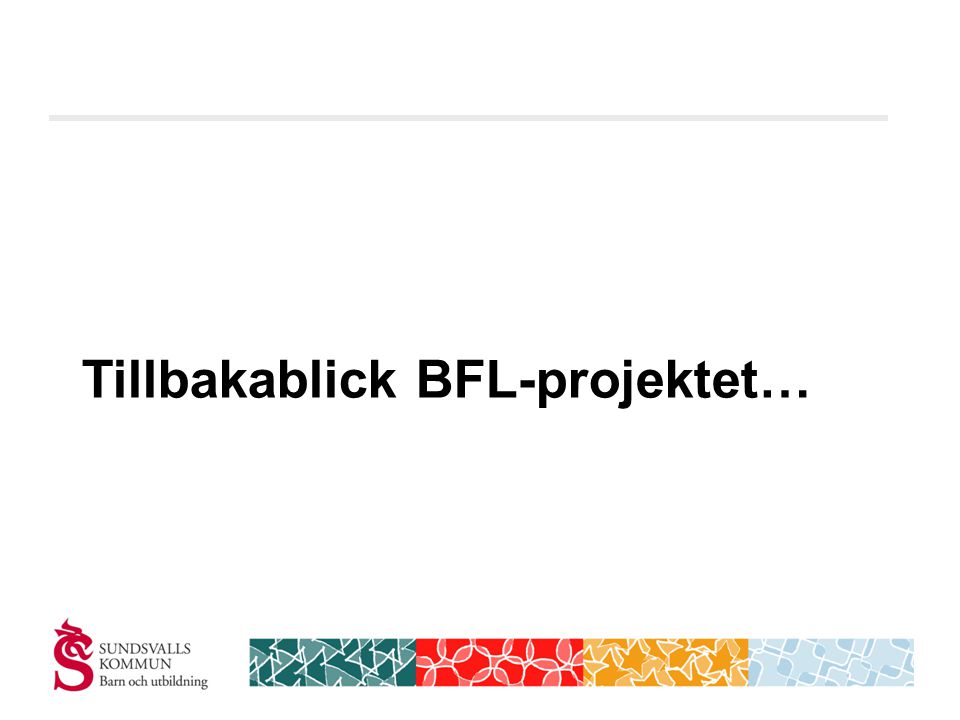 Tillbakablick BFL-projektet…