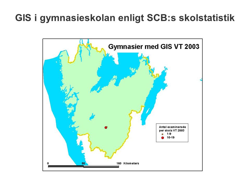 GIS i gymnasieskolan enligt SCB:s skolstatistik