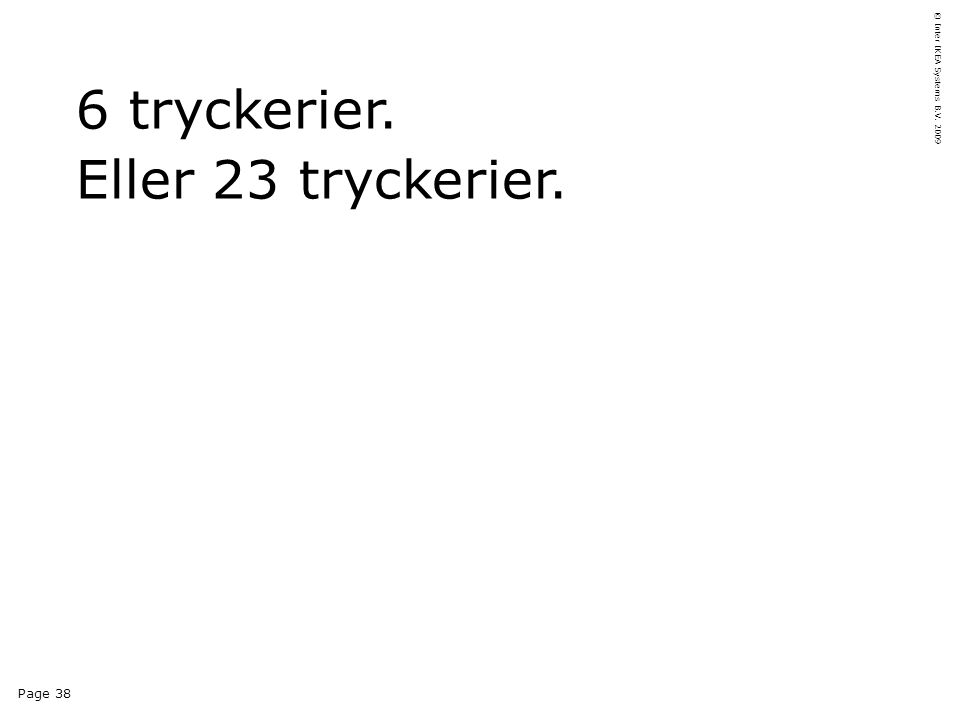 Page 38 © Inter IKEA Systems B.V tryckerier. Eller 23 tryckerier.