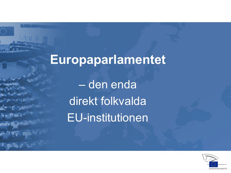 13 jan feb apr jul jul nov feb okt nov dec 2006 Europaparlamentet – den enda direkt folkvalda EU-institutionen