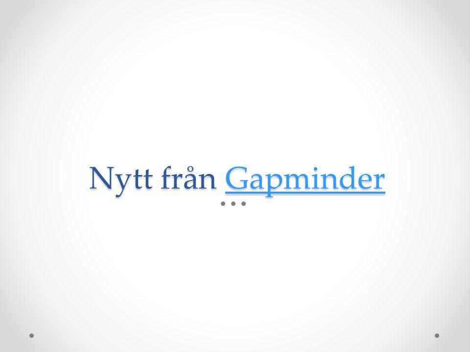 Nytt från Gapminder Gapminder