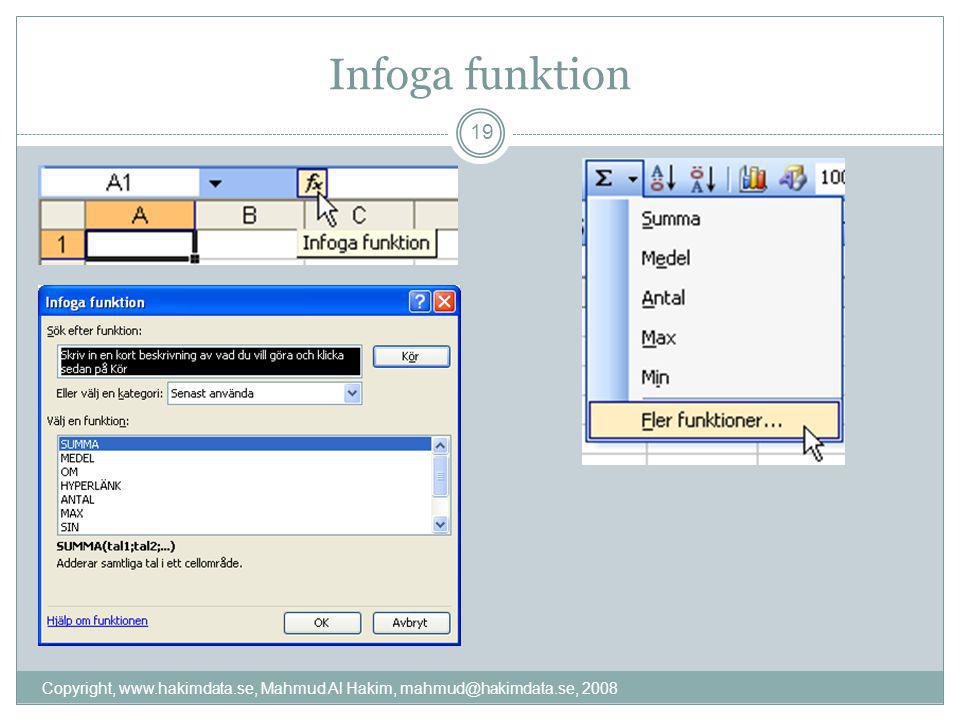 Infoga funktion 19 Copyright,   Mahmud Al Hakim, 2008