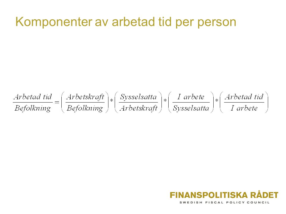 Komponenter av arbetad tid per person