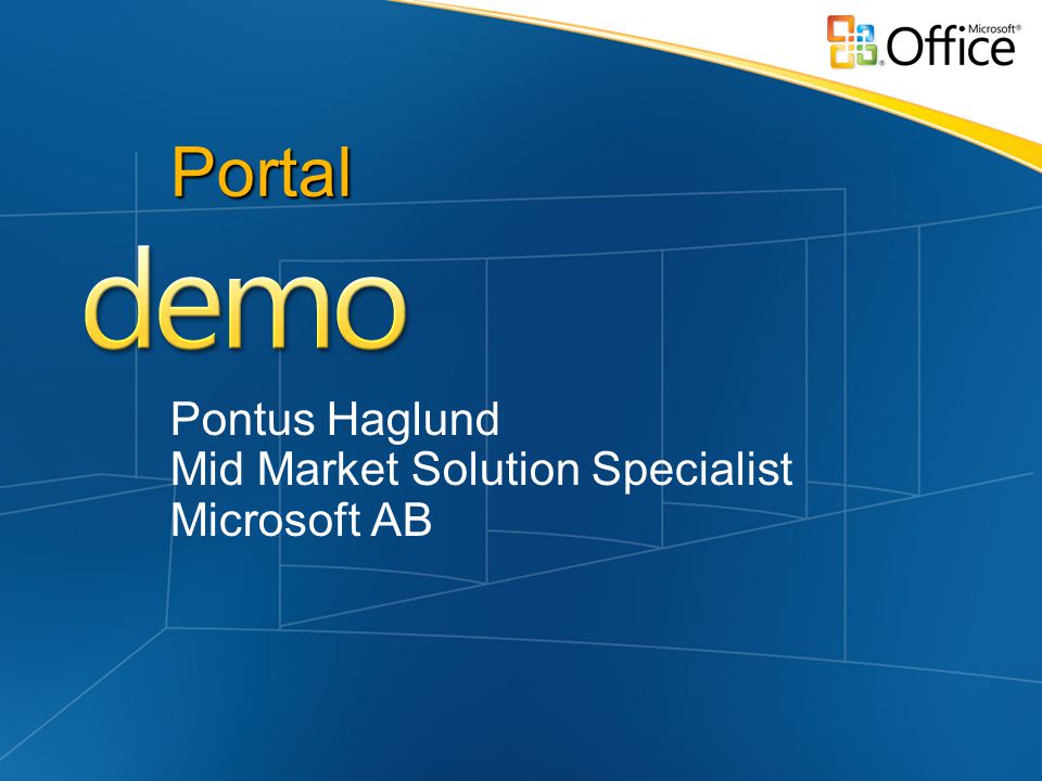 Portal Pontus Haglund Mid Market Solution Specialist Microsoft AB