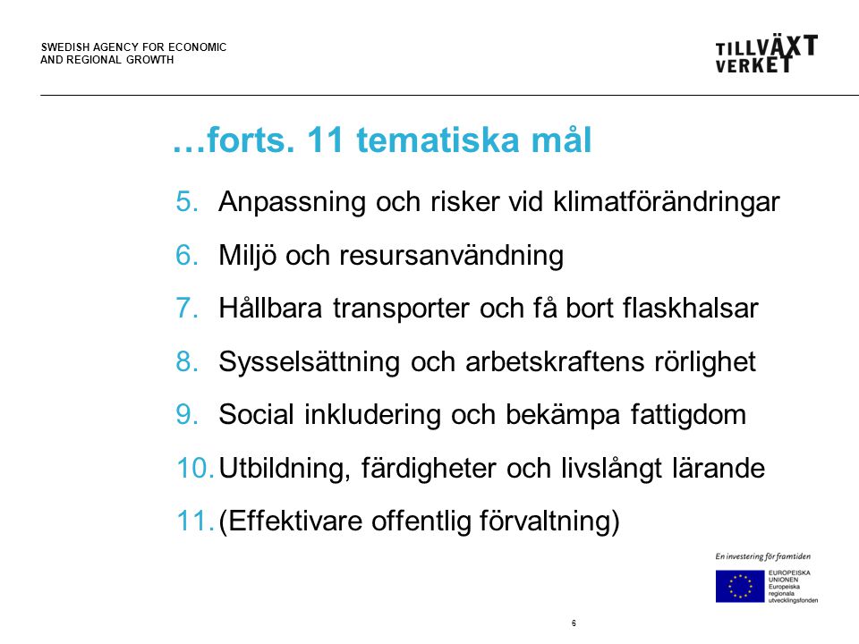 SWEDISH AGENCY FOR ECONOMIC AND REGIONAL GROWTH …forts.