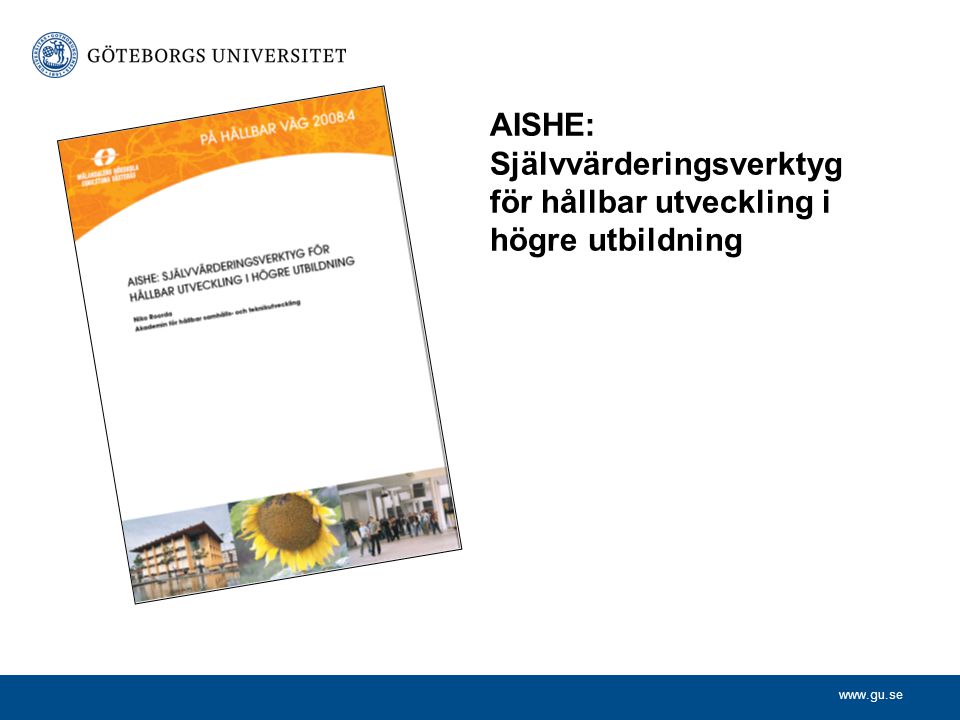 AISHE: Självvärderingsverktyg för hållbar utveckling i högre utbildning